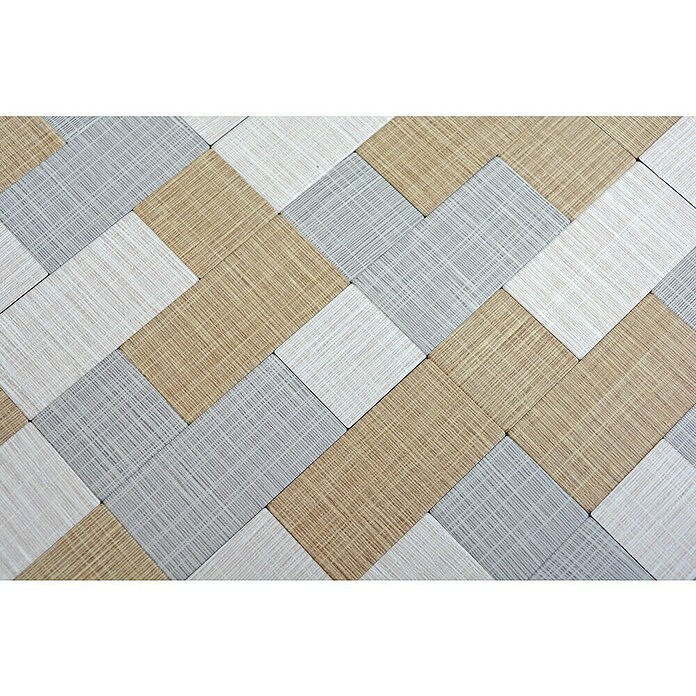 Samoljepljiva mozaik pločica (30,5 x 30,5 cm, Metal, Sivo / bež)