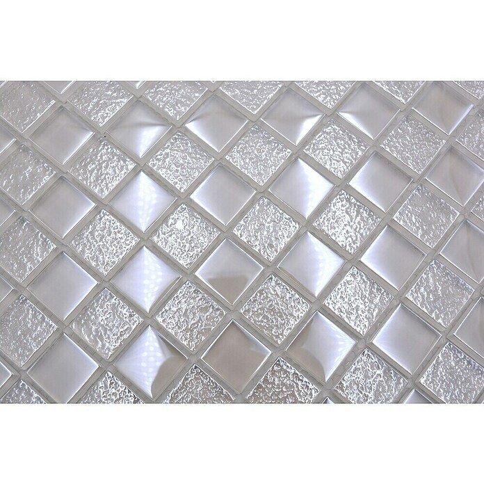 Mozaik pločica Crystal Mix XCM 8LU90  (29,8 x 29,8 cm, Bijele boje, Sjaj) | BAUHAUS