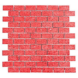 Mozaik pločica Brick Artifical XCM ASMB4 (30 x 30 cm, Crvene boje, Sjaj)