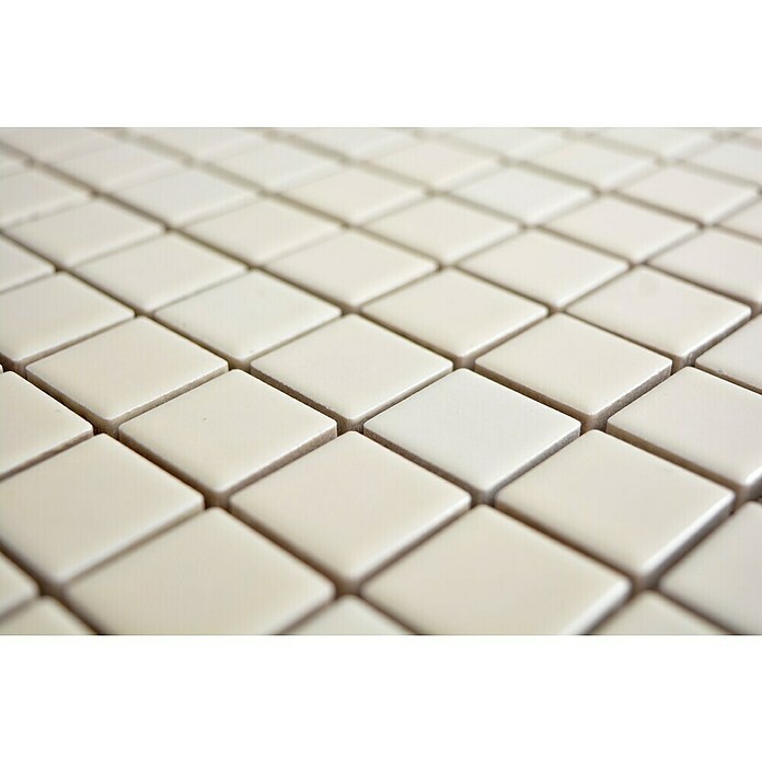 Mozaik pločica Quadrat Uni CG 164  (29,8 x 29,8 cm, Bež boje, Sjaj) | BAUHAUS