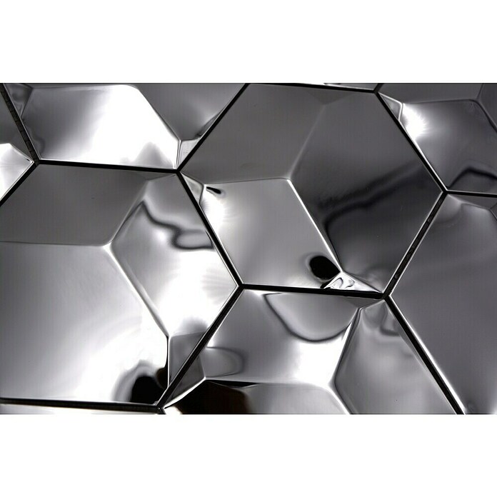 Mozaik pločica Hexagon HXM 10SG  (26,2 x 23 cm, Srebrne boje, Sjaj) | BAUHAUS