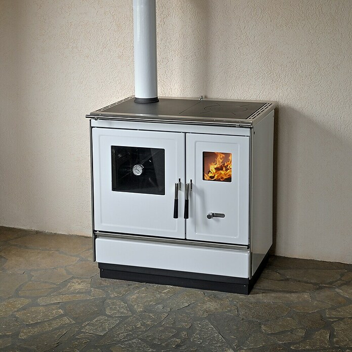 Haas+Sohn Küchenherd HSH 81 (Weiß, Ausführungseigenschaft: Links, 7,4 kW) | BAUHAUS