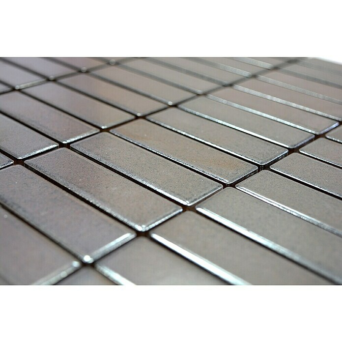 Mozaik pločica Stäbchen Uni ST SILVER  (29,7 x 29 cm, Srebrne boje, Mat) | BAUHAUS