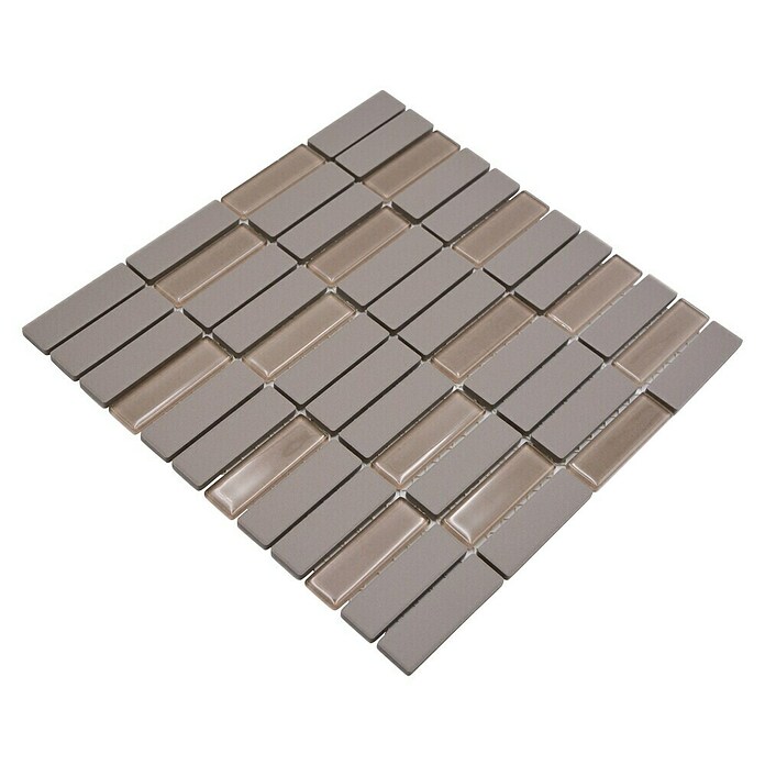 Mozaik pločica Stäbchen Mix CU ST G101  (29,7 x 29 cm, Svijetlosive boje, Mat) | BAUHAUS