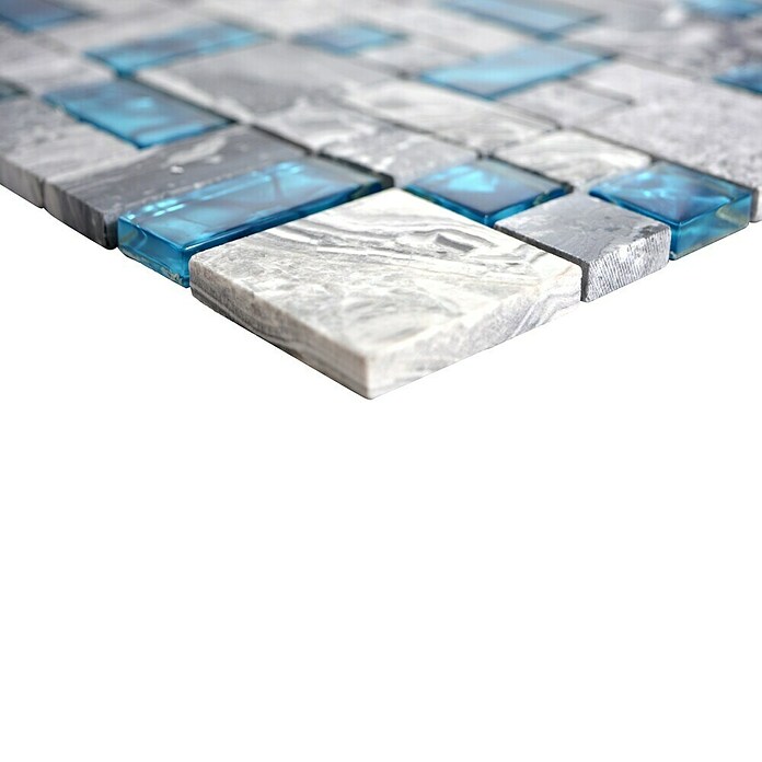 Mosaikfliese Crystal Mix XCM MC589 (30 x 30 cm, Grau, Glänzend)