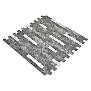 Samoljepljiva mozaik pločica SAM 4IL22BS (30 x 29 cm, Crne-srebrne boje, Mat)