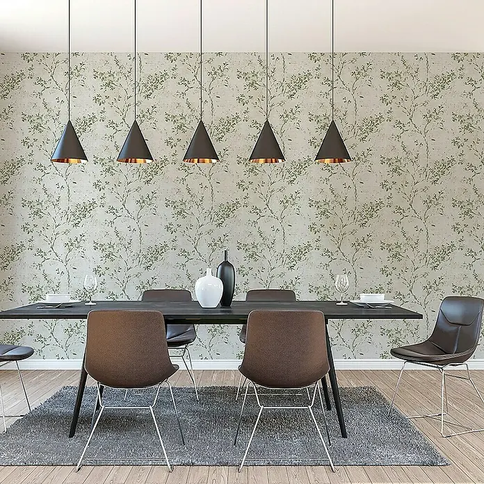 Tadessi Vliestapete M1-No.11139 - Grün, Floral, 10,05 x 0,53 m