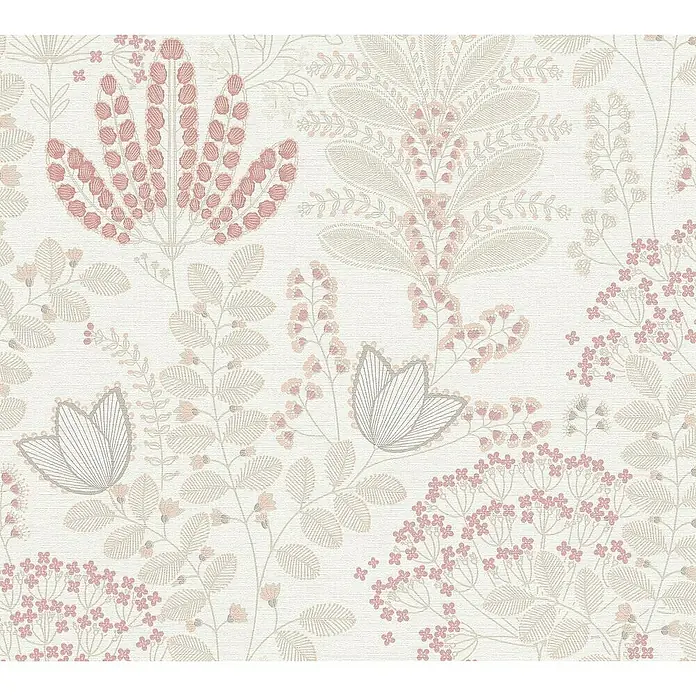 Tadessi Vliestapete M1-No.10963 - Taupe, Floral, 10,05 x 0,53 m