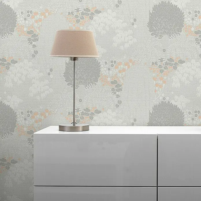Tadessi Vliestapete M1-No.10967 - Grau, Floral, 10,05 x 0,53 m