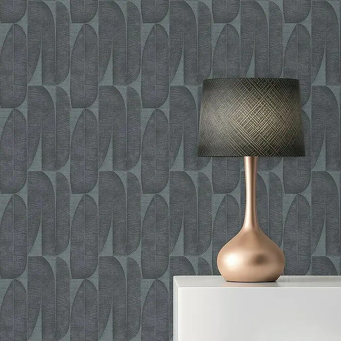 Tadessi Vliestapete M1-No.11184 - Schwarz, Floral, 10,05 x 0,53 m