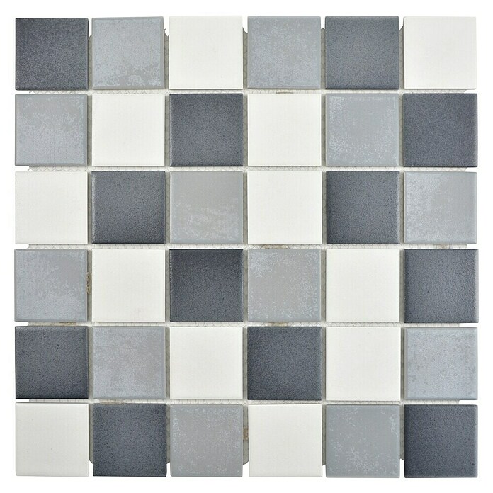 Mozaik pločica (30,6 x 30,6 cm, Siva, Mat)