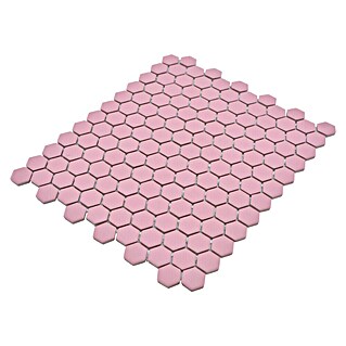 Mozaik pločica Hexagon Uni HX AT22 (26 x 30 cm, Roze boje, Mat)