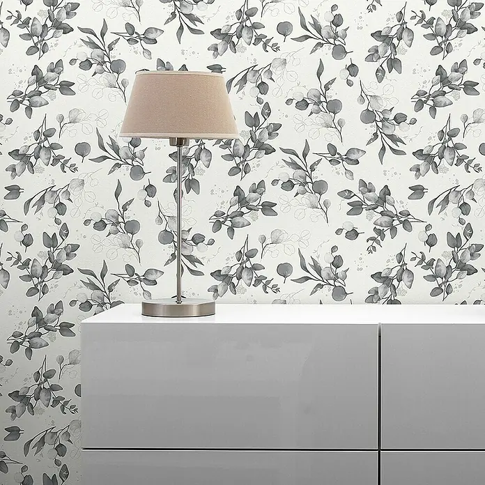 Tadessi Vliestapete M1-No.11244 - Schwarz, Floral, 10,05 x 0,53 m