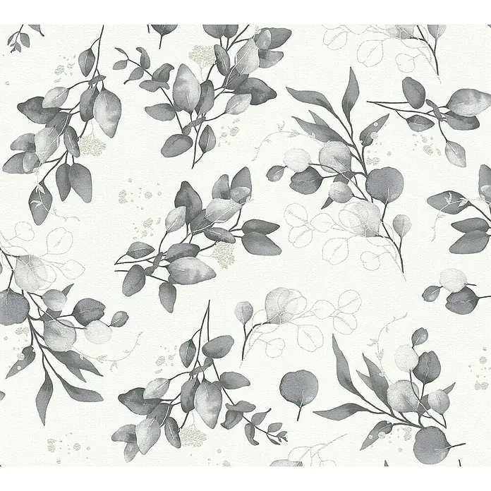 Tadessi Vliestapete M1-No.11244 - Schwarz, Floral, 10,05 x 0,53 m