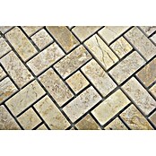 Mozaik pločica (30,5 x 30,5 cm, Bež / smeđe, Sjajno)