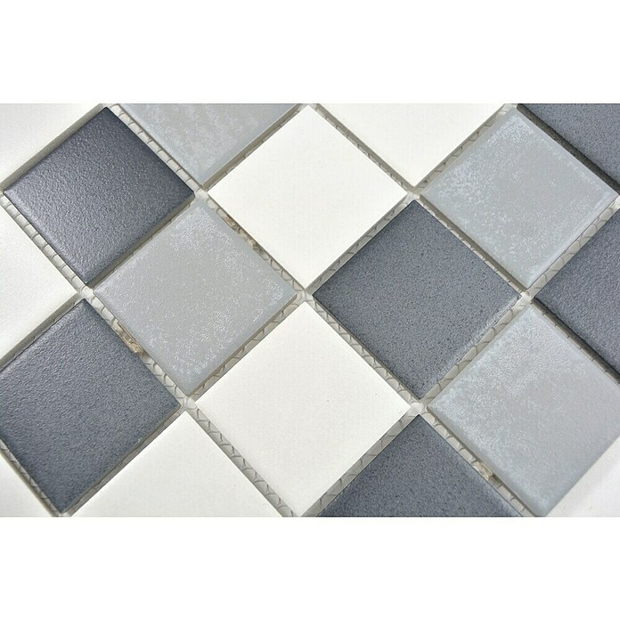 Mozaik pločica (30,6 x 30,6 cm, Siva, Mat)