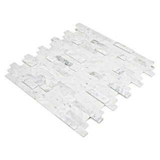 Samoljepljiva mozaik pločica SAM 4NM22 (30 x 27,5 cm, Bijele boje, Mat)