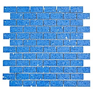 Mozaik pločica Brick Artifical XCM ASMB5 (30 x 30 cm, Plave boje, Sjaj)
