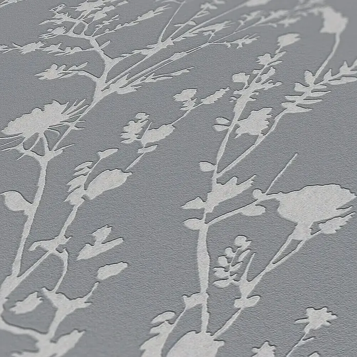 Tadessi Vliestapete M1-No.11068 - Grau, Floral, 10,05 x 0,53 m