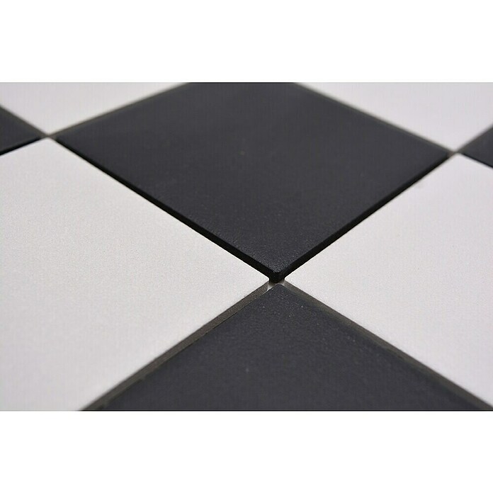 Mozaik pločica Quadrat RAT 148  (29,8 x 29,8 cm, Crno-bijele boje, Mat) | BAUHAUS