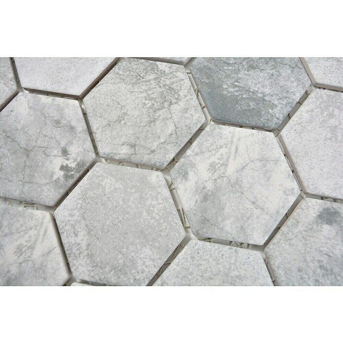Mozaik pločica (32,5 x 28,1 cm, Siva, Mat)