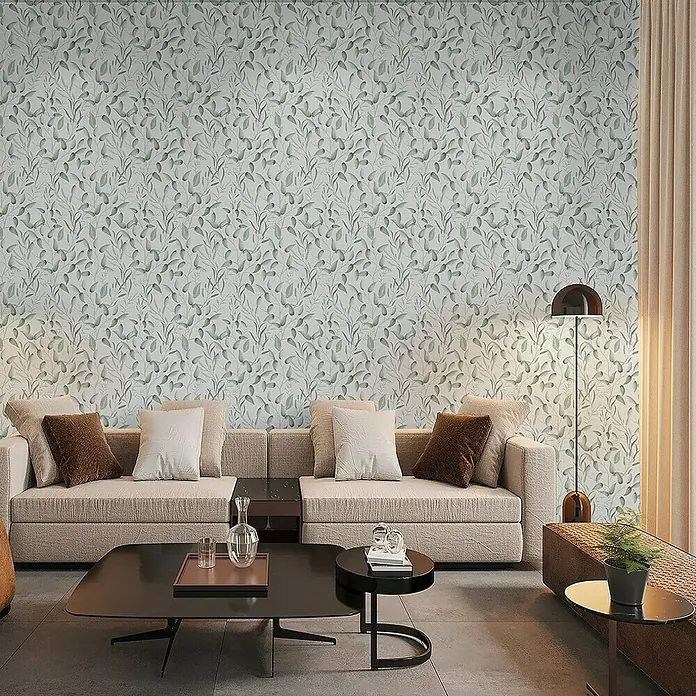 Tadessi Vliestapete M1-No.11301 - Weiß, Floral, 10,05 x 0,53 m