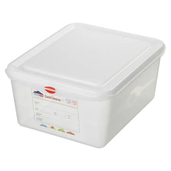 Sunware Vorratsdose Gastronorm - L x B x H: 325 x 265 x 150 mm, 10 l, Kunststoff, Transparent - Weiße Gastronorm-Vorratsdose mit Deckel. Ideal für die Aufbewahrung von Lebensmitteln in der Gastronomie und im Haushalt.