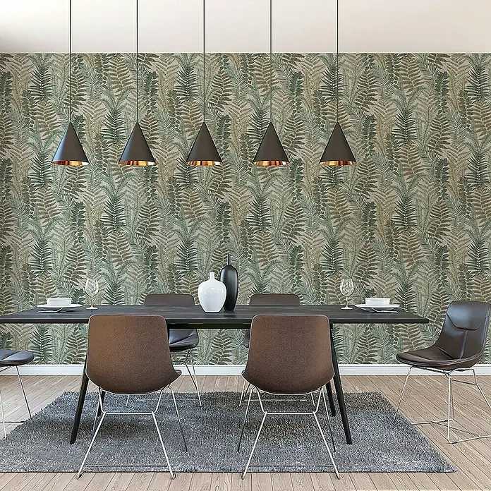 Tadessi Vliestapete M1-No.10956 - Grün, Floral, 10,05 x 0,53 m