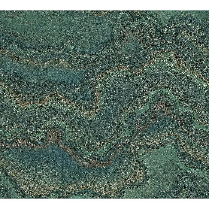 Tadessi Vliestapete M1-No.11188 - Petrol, Steinoptik, 10,05 x 0,53 m