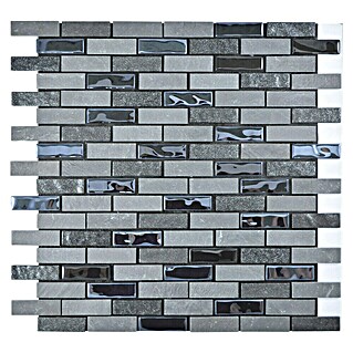 Samoljepljiva mozaik pločica SAM 4CMIL3 (29,8 x 30,4 cm, Crne boje, Mat)