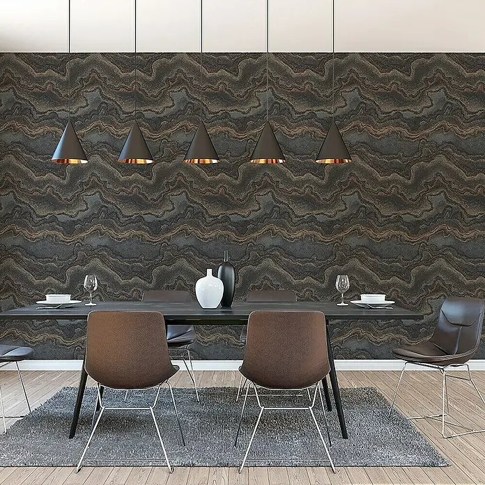 Tadessi Vliestapete M1-No.11189 - Schwarz, Steinoptik, 10,05 x 0,53 m