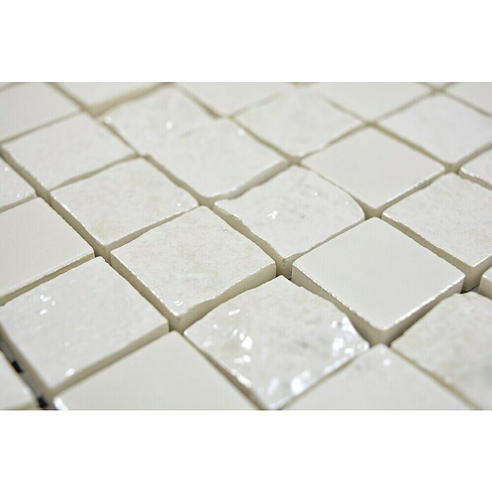 Mozaik pločica Gaku CG GA2  (31,6 x 31,6 cm, Bijele boje, Sjaj) | BAUHAUS
