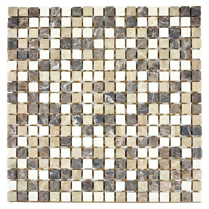 Mozaik pločica (30,5 x 30,5 cm, Smeđa/bež, Mat)