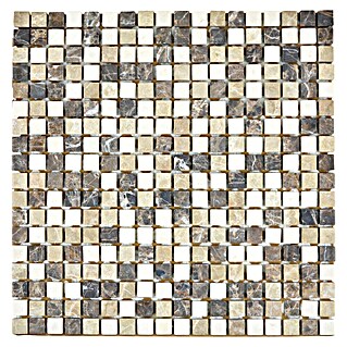 Mozaik pločica Quadrat Mix MOS 15/95 (30,5 x 30,5 cm, Smeđa-bež, Mat)
