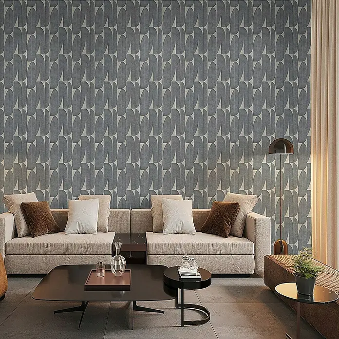 Tadessi Vliestapete M1-No.11183 - Schwarz, Floral, 10,05 x 0,53 m