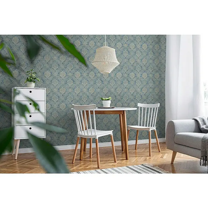 Tadessi Vliestapete M1-No.12047 Vorgeleimt - Grau, Floral, 10,05 x 0,53 m