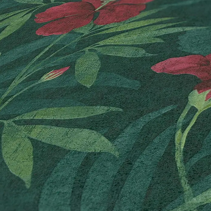 Tadessi Vliestapete M1-No.690 - Rot, Floral, 10,05 x 0,53 m