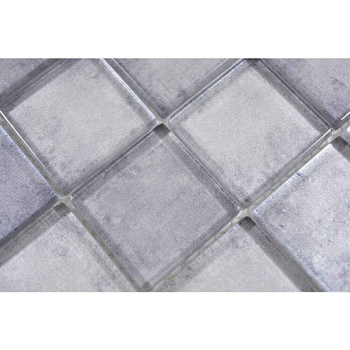 Mozaik pločica Quadrat Crystal SKY 456  (30 x 30 cm, Sive boje, Sjaj) | BAUHAUS