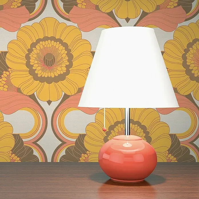 Tadessi Vliestapete M1-No.10901 - Gelb, Floral, 10,05 x 0,53 m