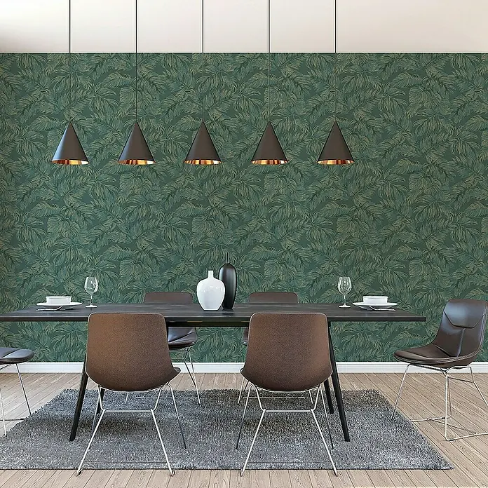 Tadessi Vliestapete M1-No.11053 - Grün, Floral, 10,05 x 0,53 m