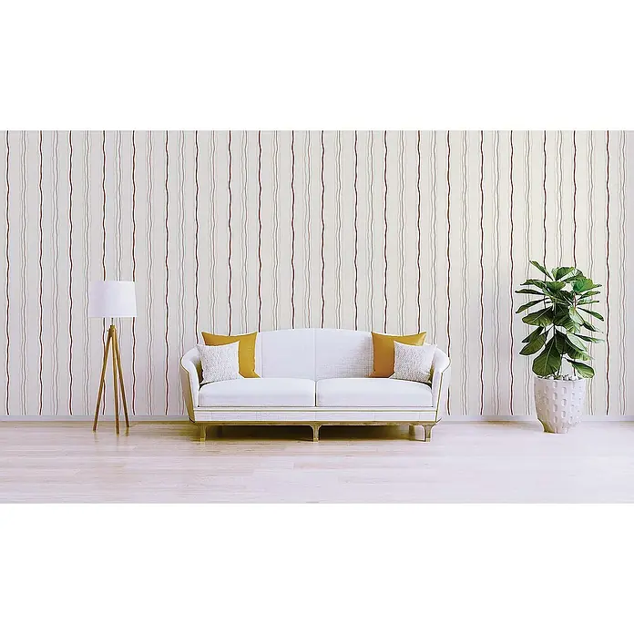 Tadessi Vliestapete M1-No.911 - Beige, Streifen, 10,05 x 0,53 m