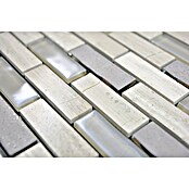 Samoljepljiva mozaik pločica (29,8 x 30,4 cm, Staklo, Siva)
