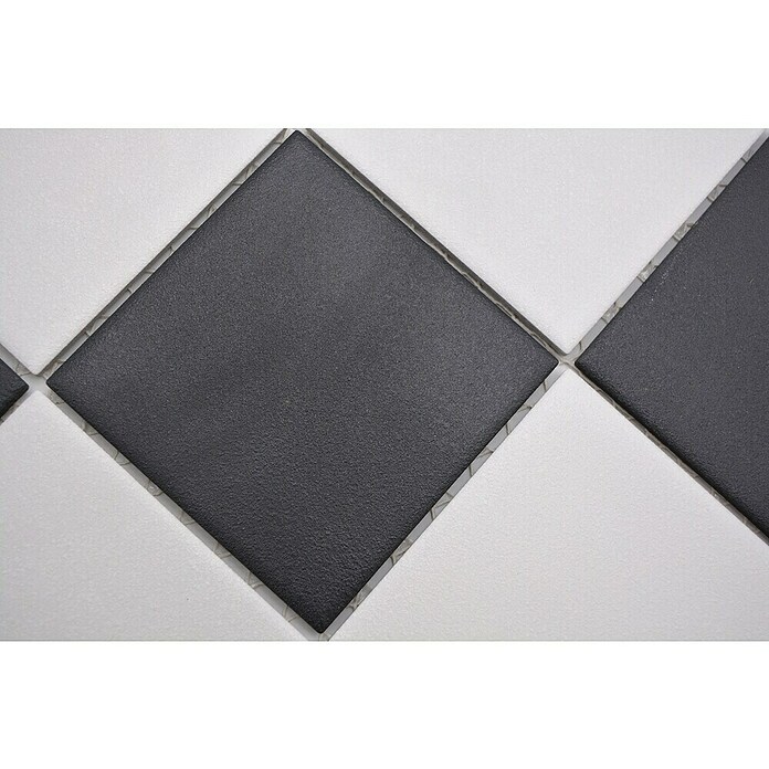 Mozaik pločica Quadrat RAT 148  (29,8 x 29,8 cm, Crno-bijele boje, Mat) | BAUHAUS