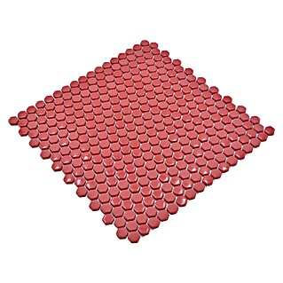 Mozaik pločica Hexagon CUBA HX6GM (29 x 29,5 cm, Crvene boje, Mat)
