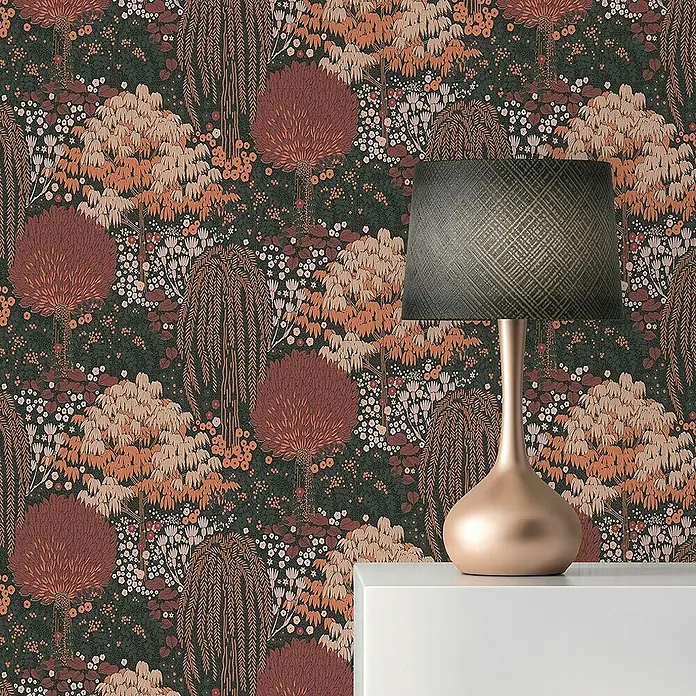 Tadessi Vliestapete M1-No.10970 - Schwarz, Floral, 10,05 x 0,53 m