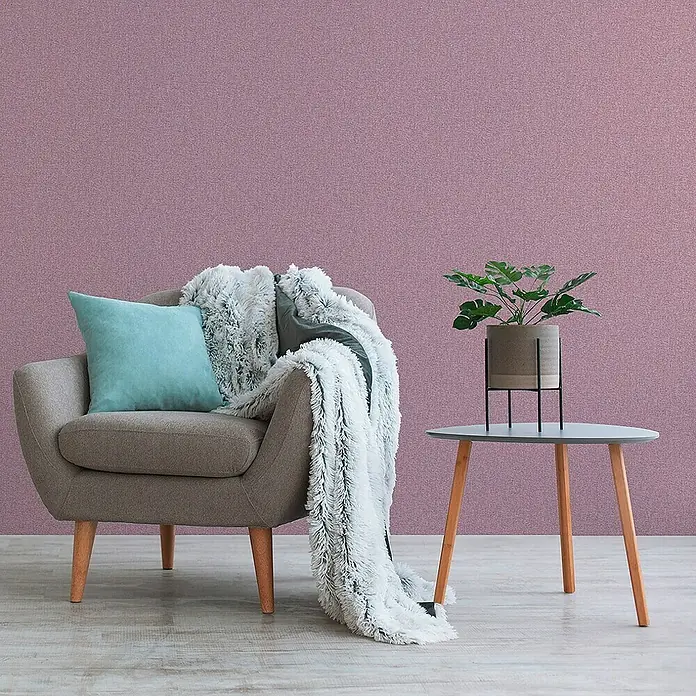 Tadessi Vliestapete M1-No.10990 - Rosa, Uni, 10,05 x 0,53 m
