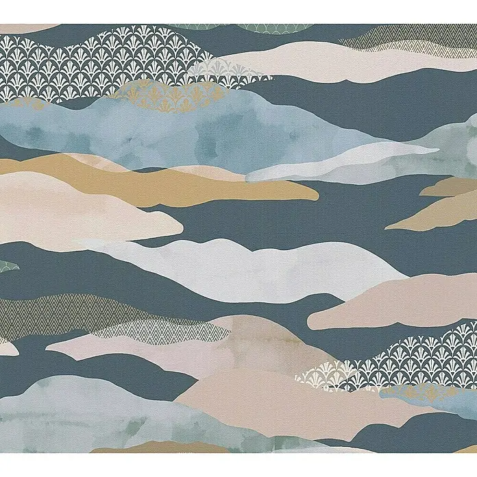 Tadessi Vliestapete M1-No.11297 - Blau, Grafisch, 10,05 x 0,53 m