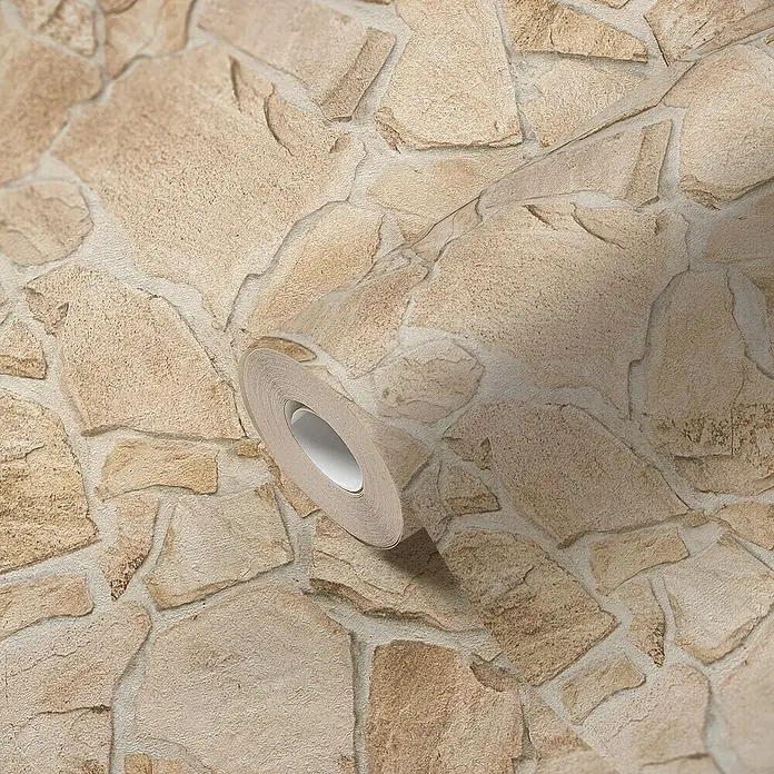 Tadessi Vliestapete M1-No.11569 - Beige, Steinoptik, 2,8 x 1,59 m