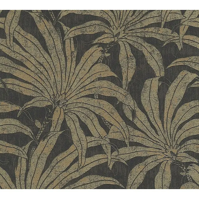 Tadessi Vliestapete M1-No.10998 - Schwarz, Floral, 10,05 x 0,53 m