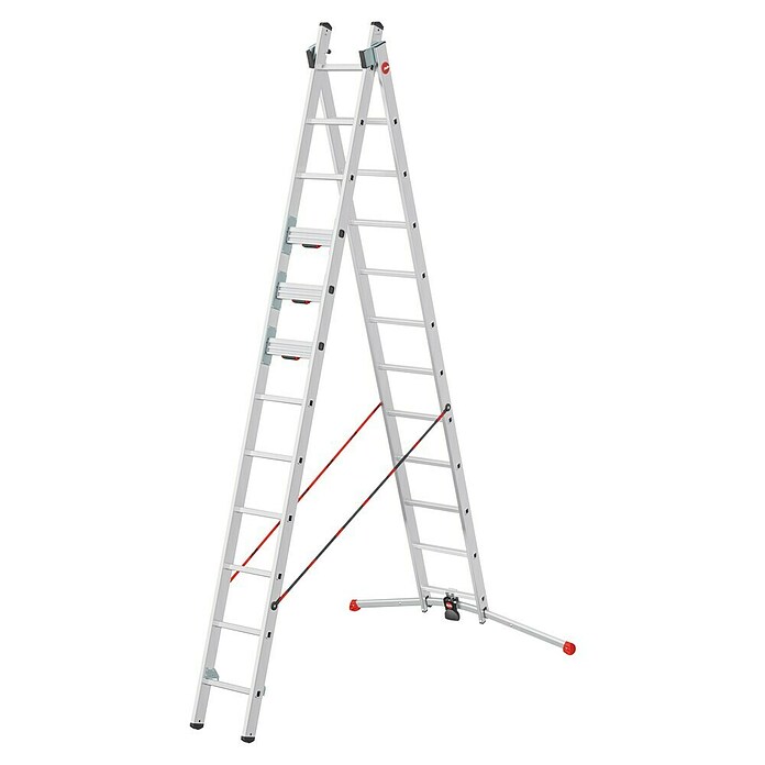 Hailo Mehrzweckleiter Master S110 (Anzahl Tritte: 24 Stk., Arbeitshöhe: 661 cm, Belastbarkeit: 150 kg, Aluminium) | BAUHAUS